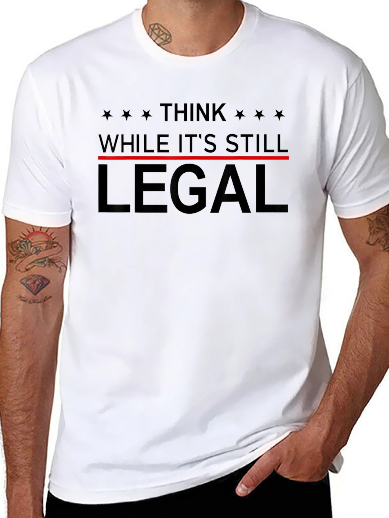 Think While Its Still Legal Black T-Shirt