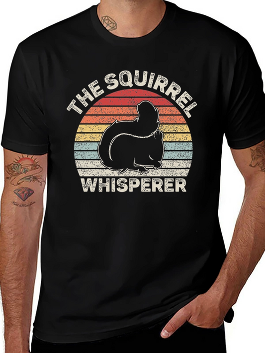 The Squirrel Whisperer Graphic Tee - Retro Sunset Design