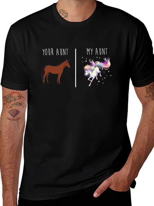 Your Aunt vs. My Aunt Horse & Unicorn T-Shirt