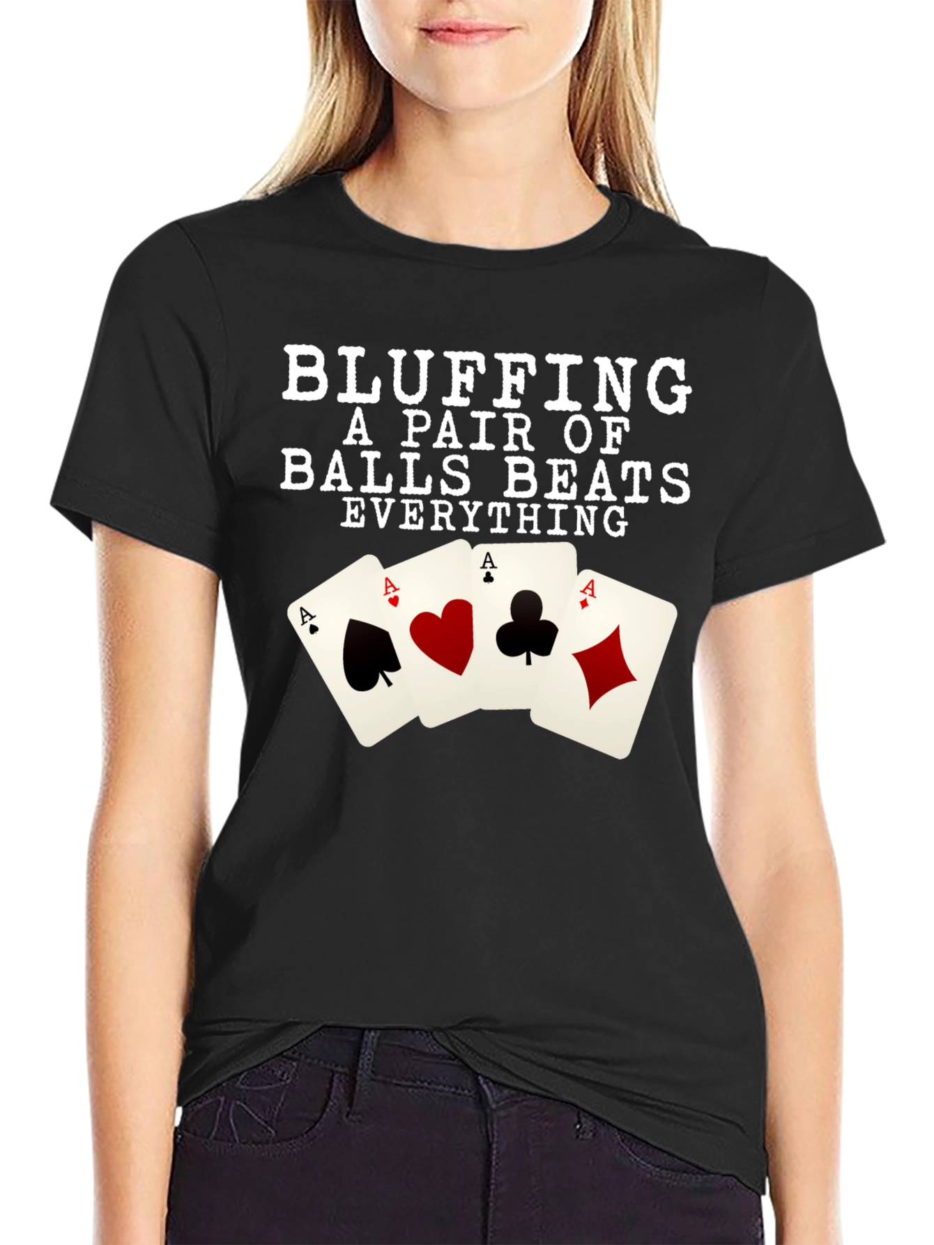 Bluffing Pair Beats All Poker T-Shirt