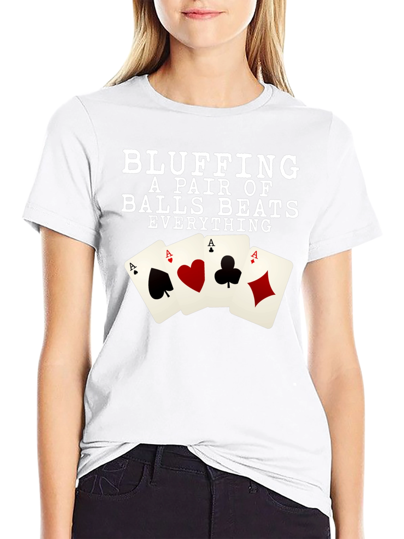 Bluffing Pair Beats All Poker T-Shirt