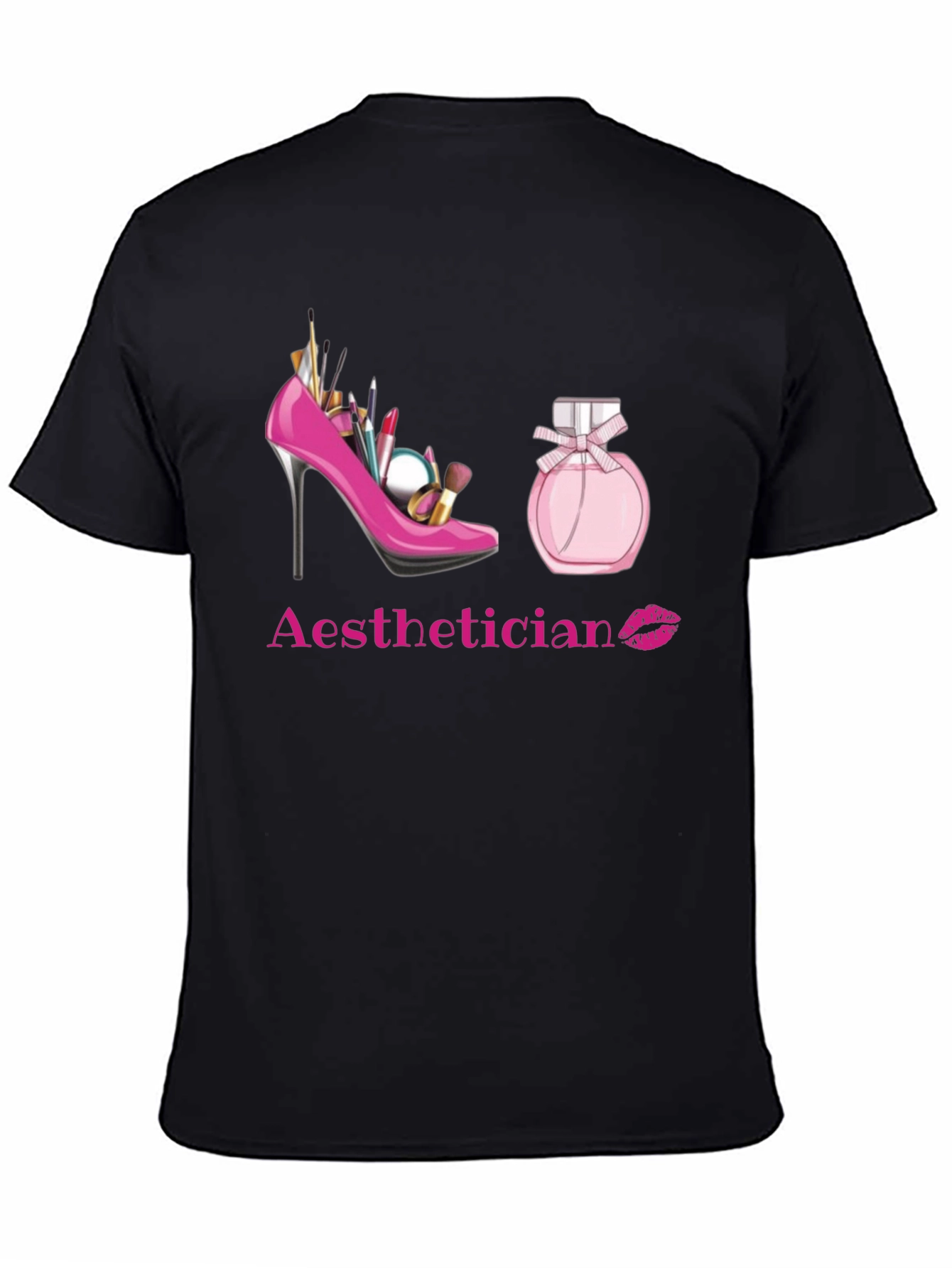 Aesthetician T-Shirt: Makeup High Heel & Perfume