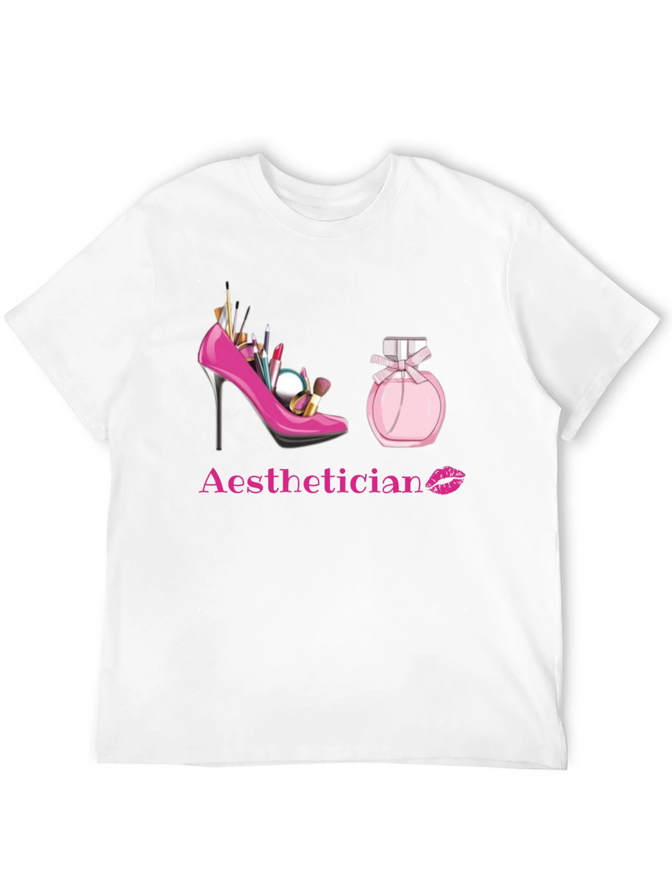 Aesthetician T-Shirt: Makeup High Heel & Perfume