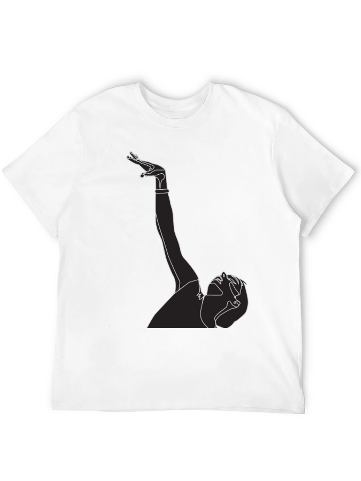 Line Art Graphic Tee - Black T-Shirt