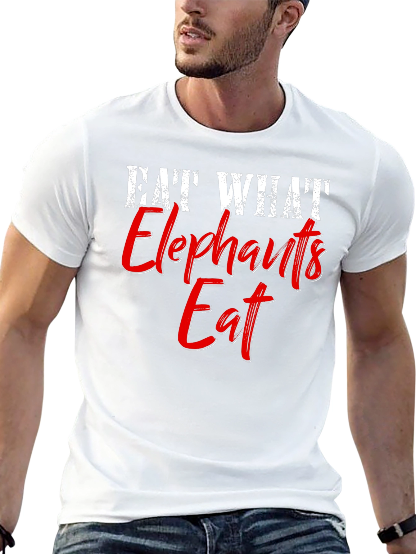 Eat What Elephants Eat Funny Graphic T-Shirt