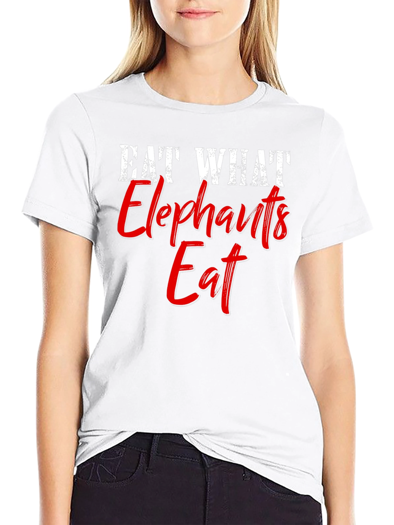 Eat What Elephants Eat Funny Graphic T-Shirt