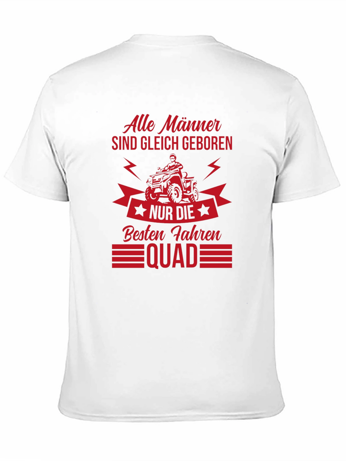 Mens Black T-Shirt - Quad Biker Design