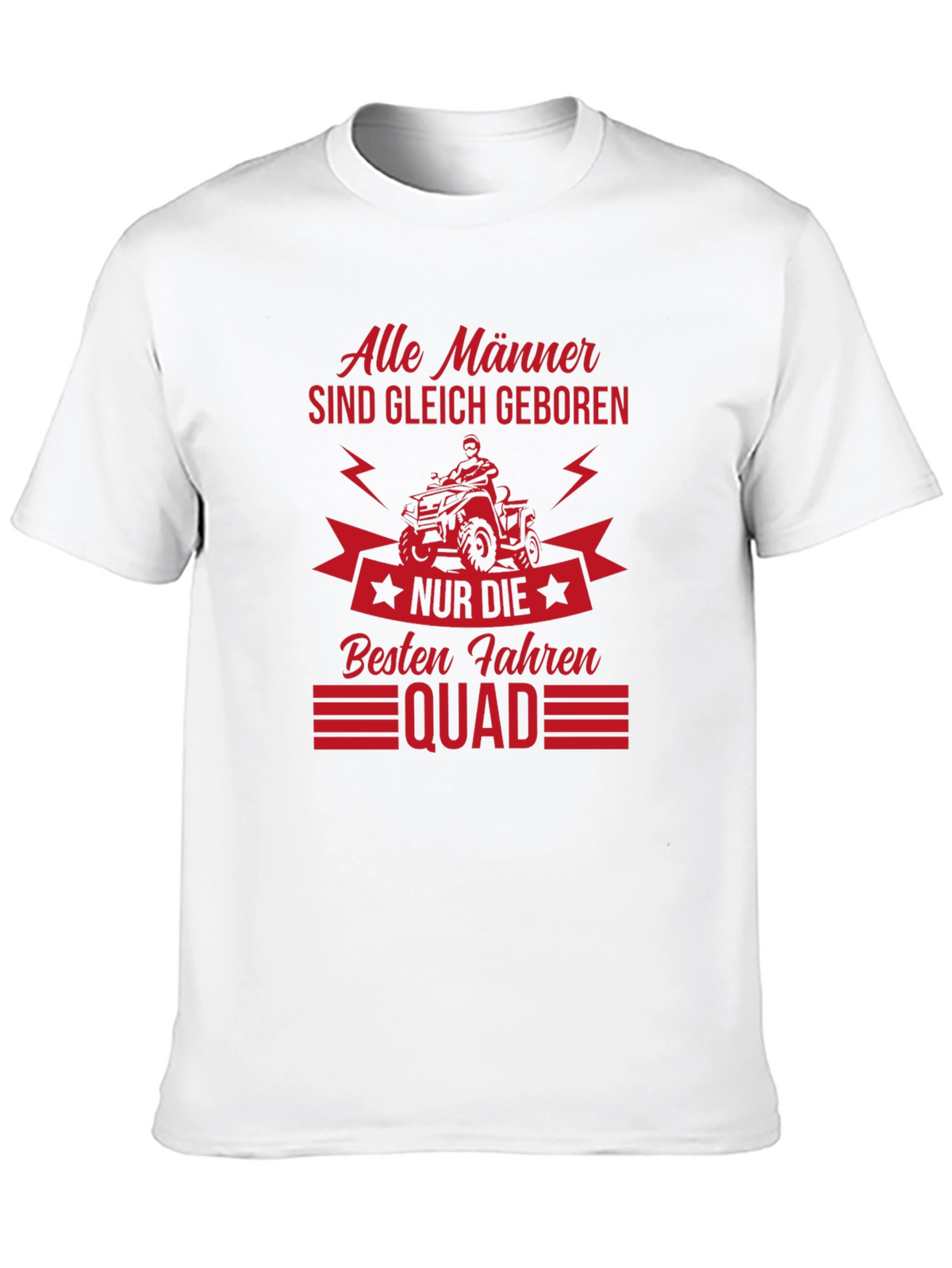 Mens Black T-Shirt - Quad Biker Design