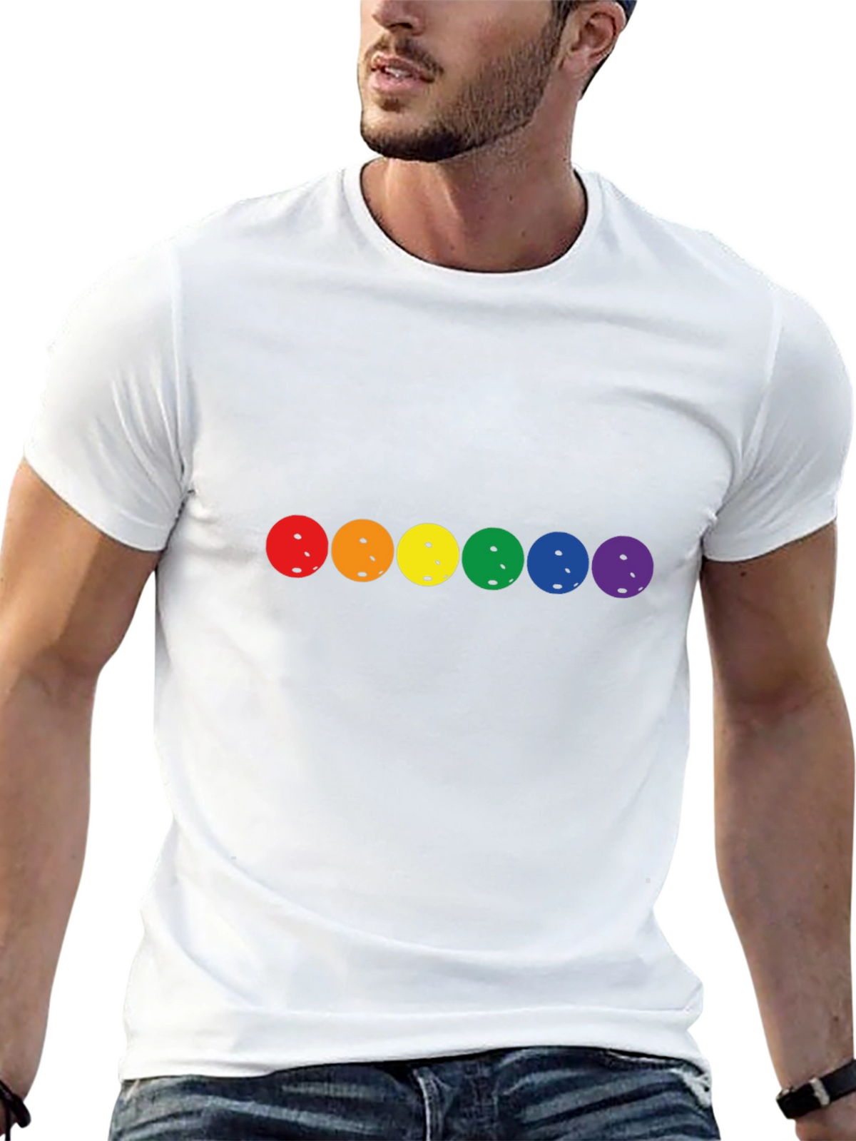 Rainbow Pride Pickleball T-Shirt