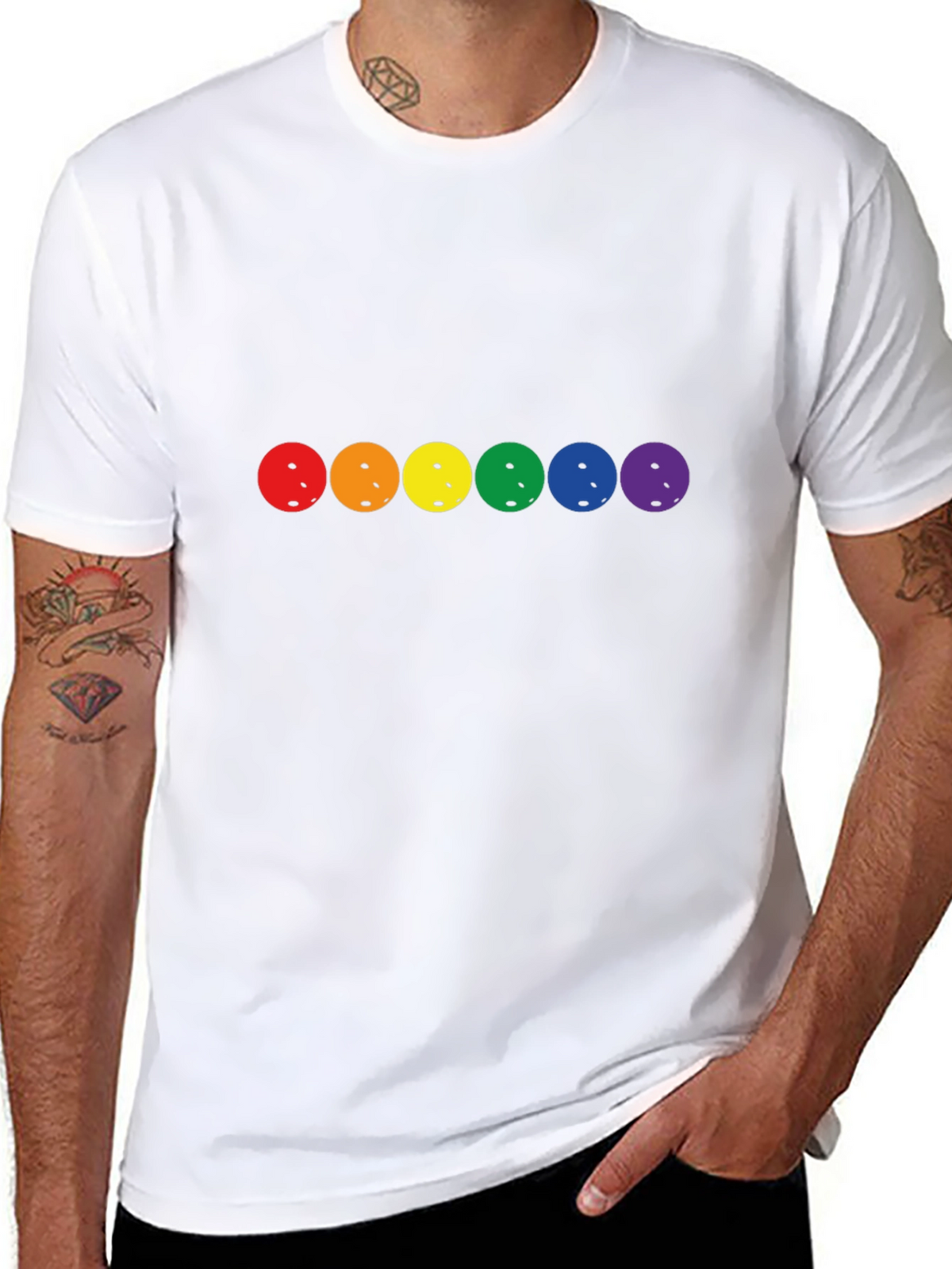 Rainbow Pride Pickleball T-Shirt