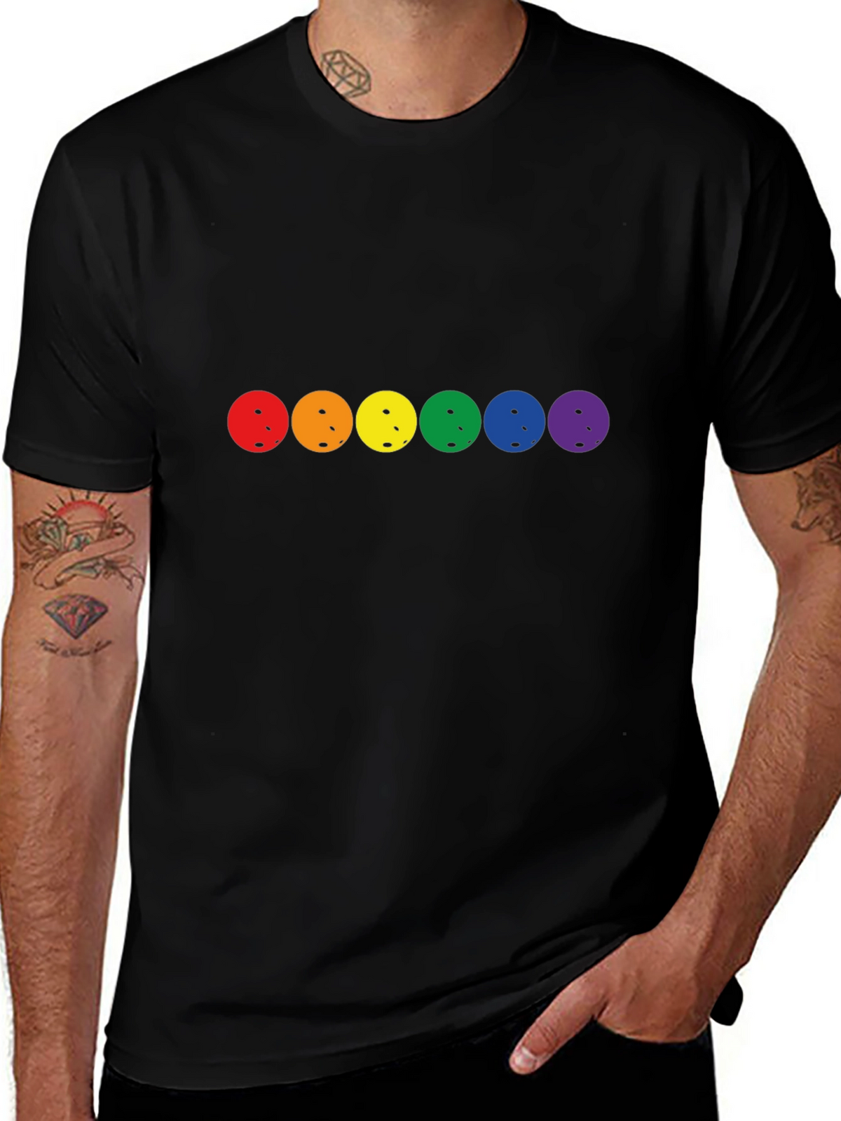 Rainbow Pride Pickleball T-Shirt
