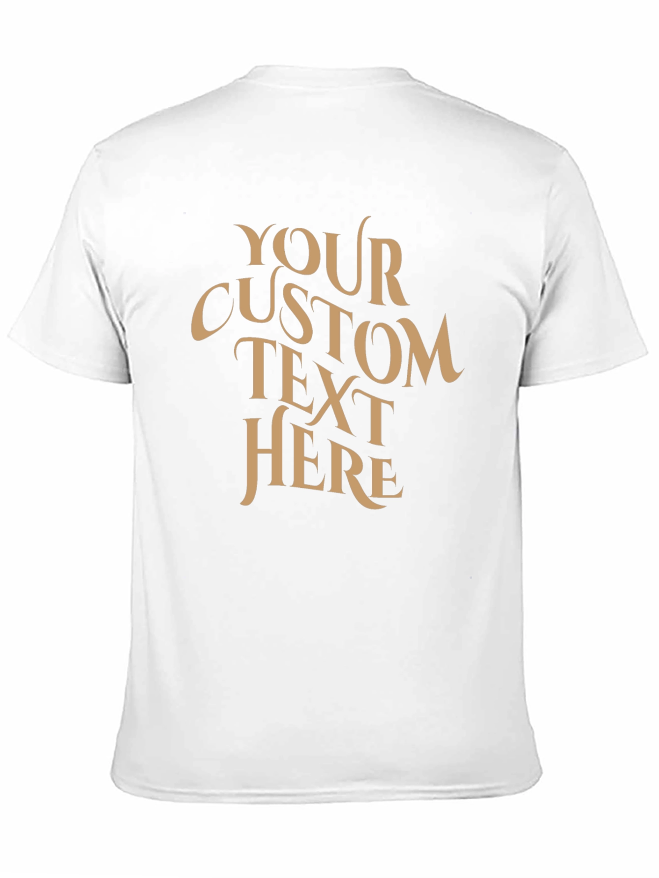 Custom Text Black T-Shirt - Design Your Own