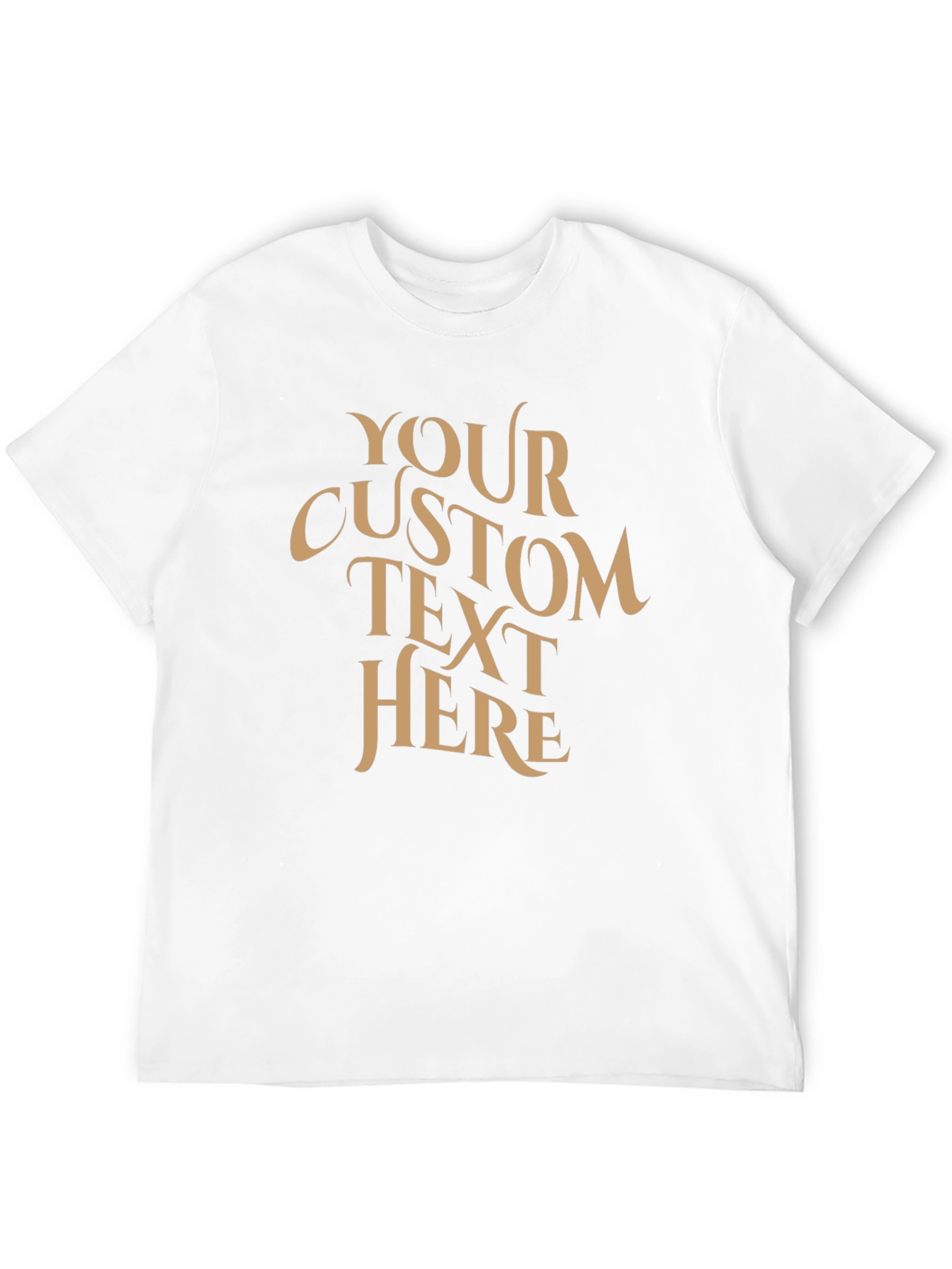 Custom Text Black T-Shirt - Design Your Own