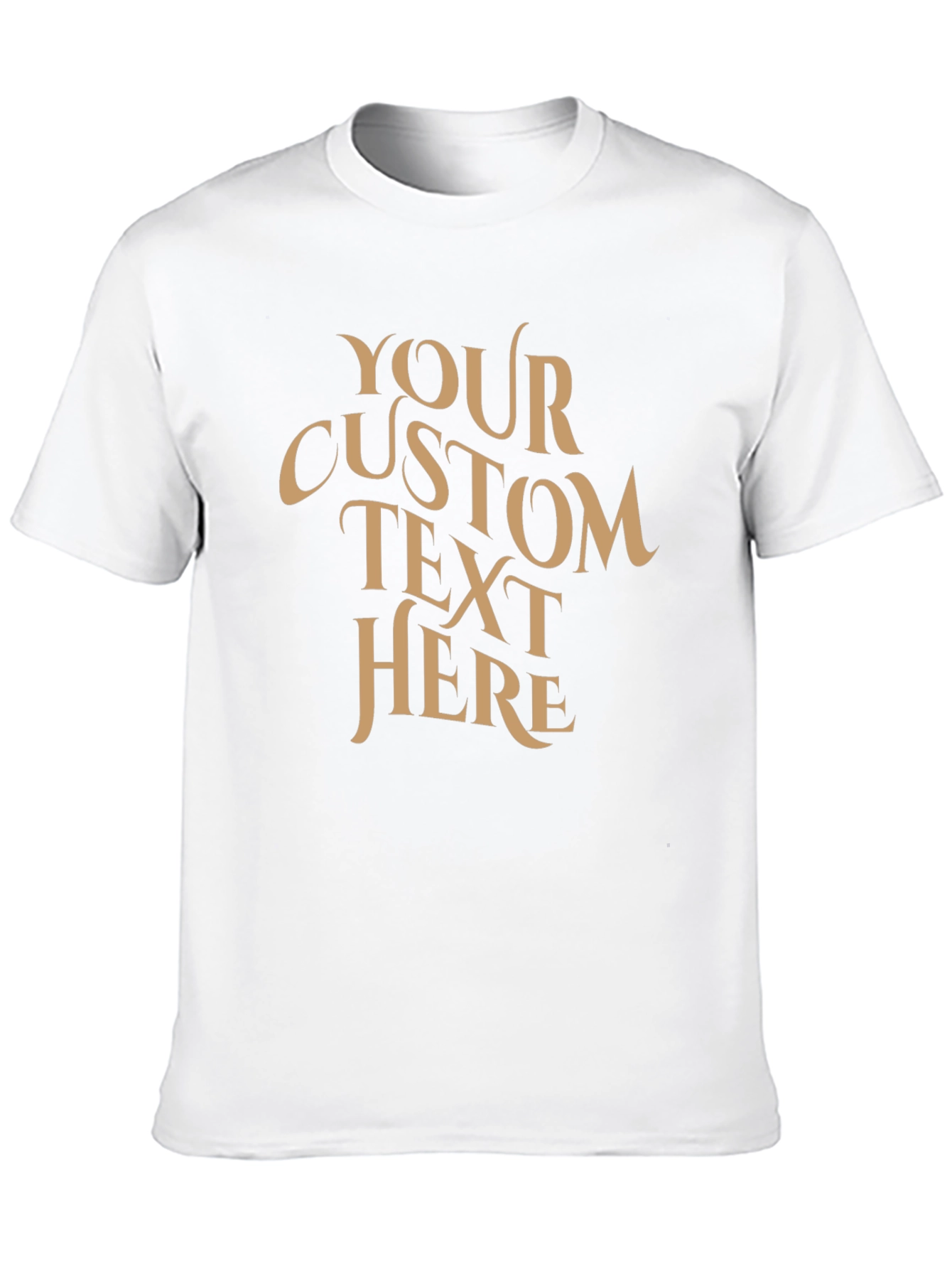 Custom Text Black T-Shirt - Design Your Own
