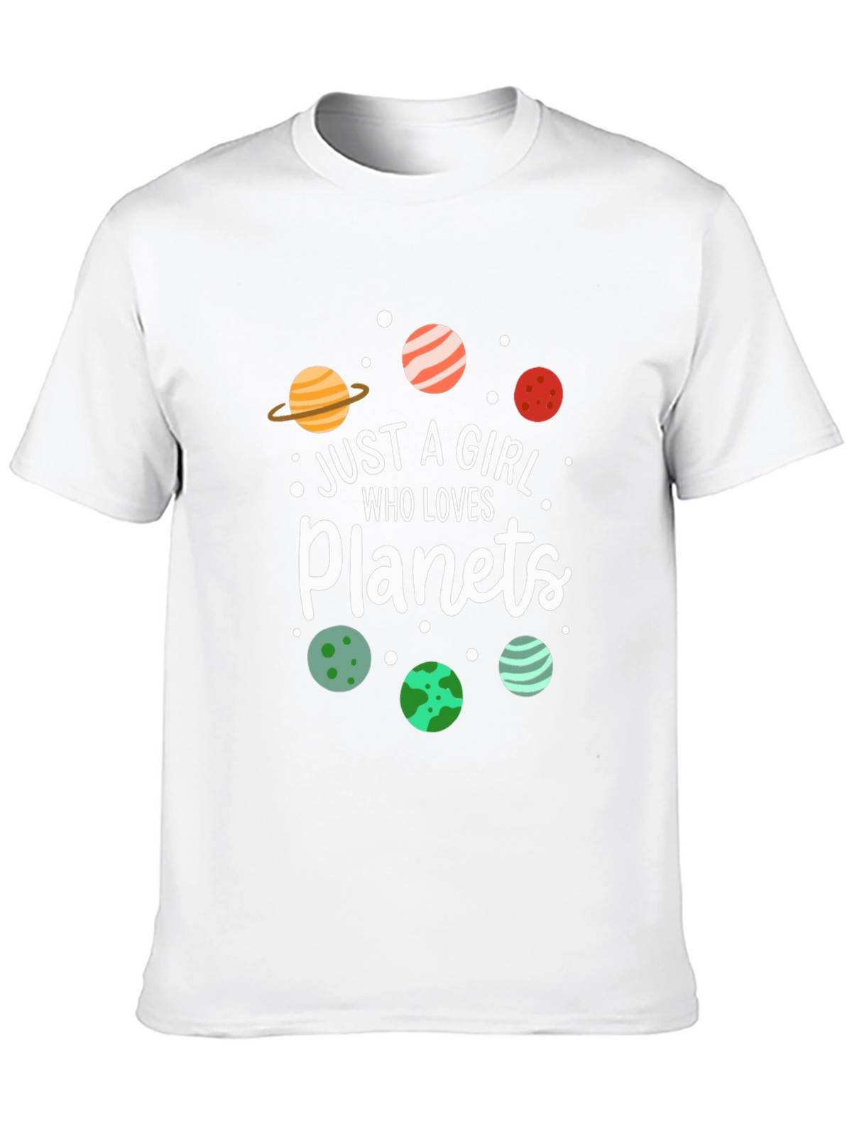 Just A Girl Who Loves Planets Graphic Tee