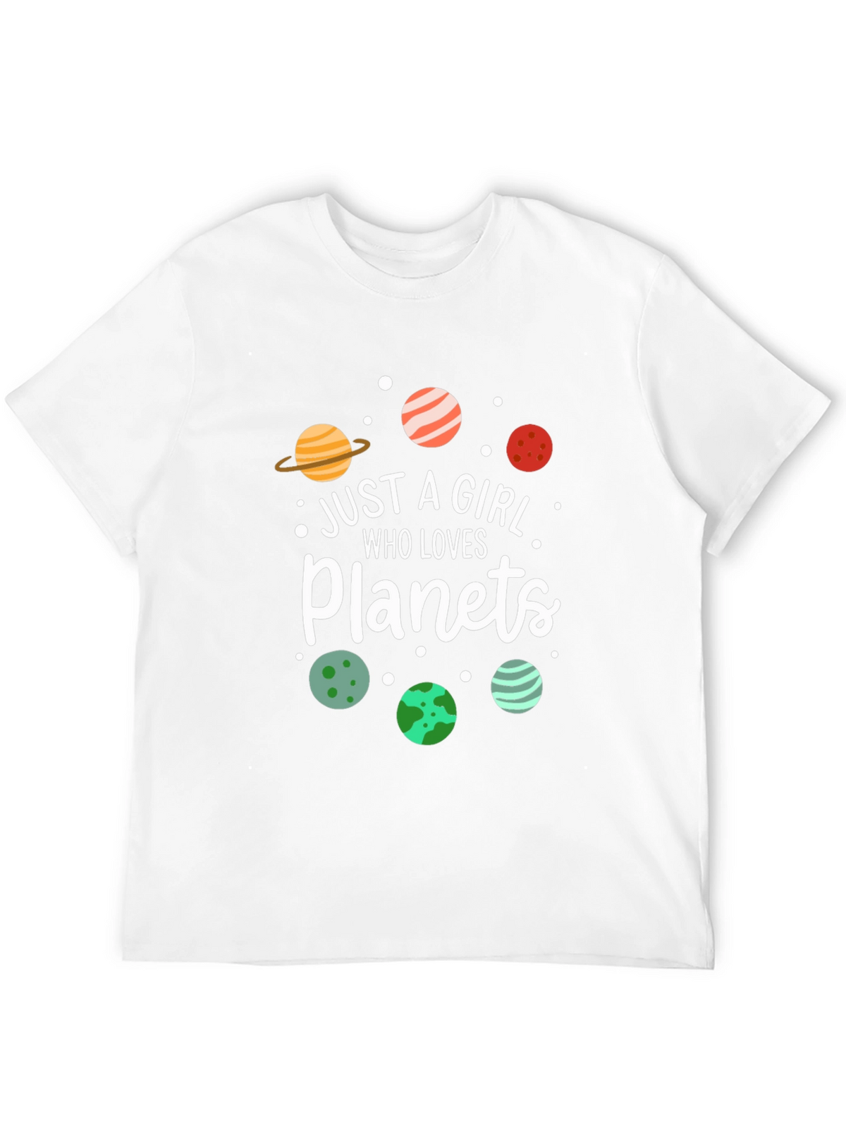 Just A Girl Who Loves Planets Graphic Tee