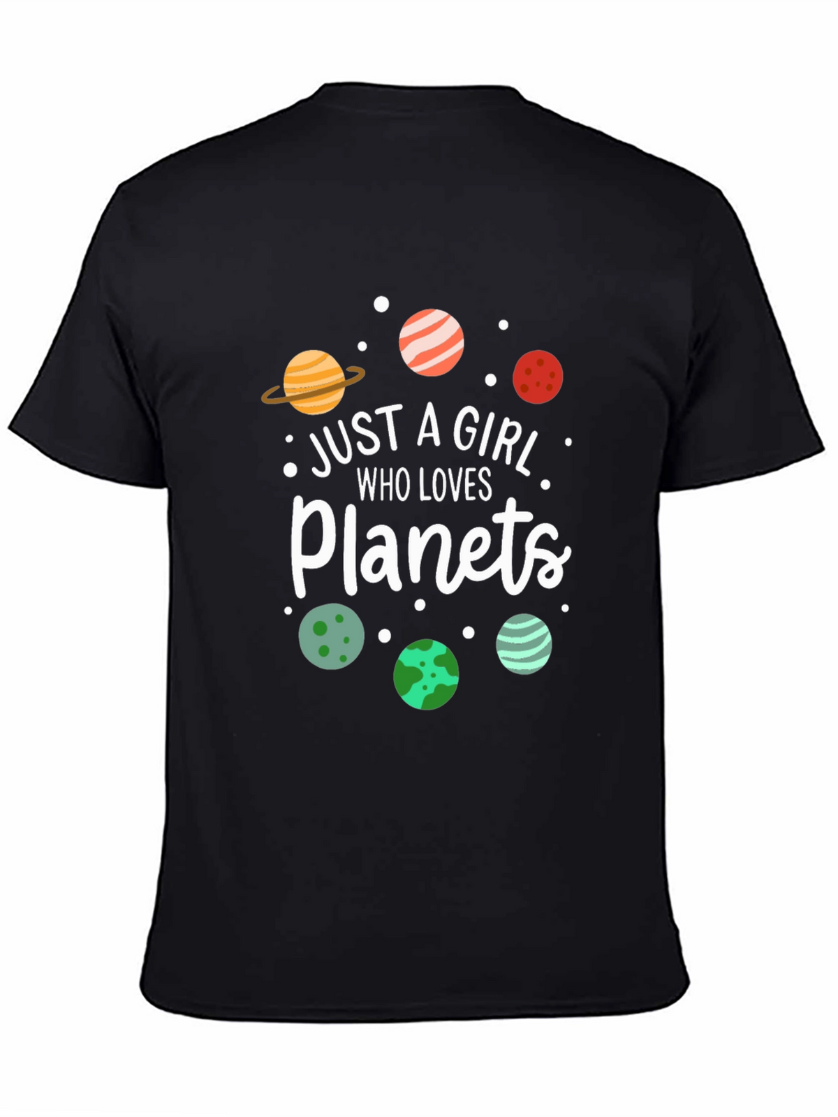 Just A Girl Who Loves Planets Graphic Tee