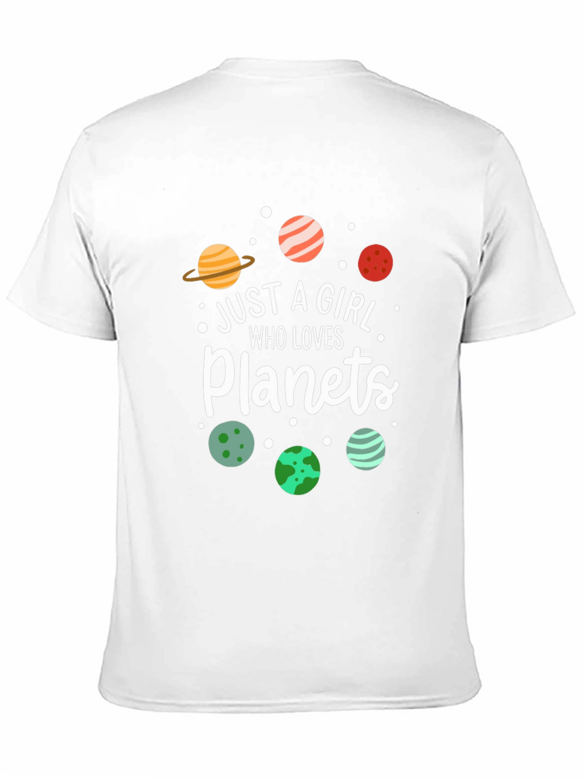 Just A Girl Who Loves Planets Graphic Tee
