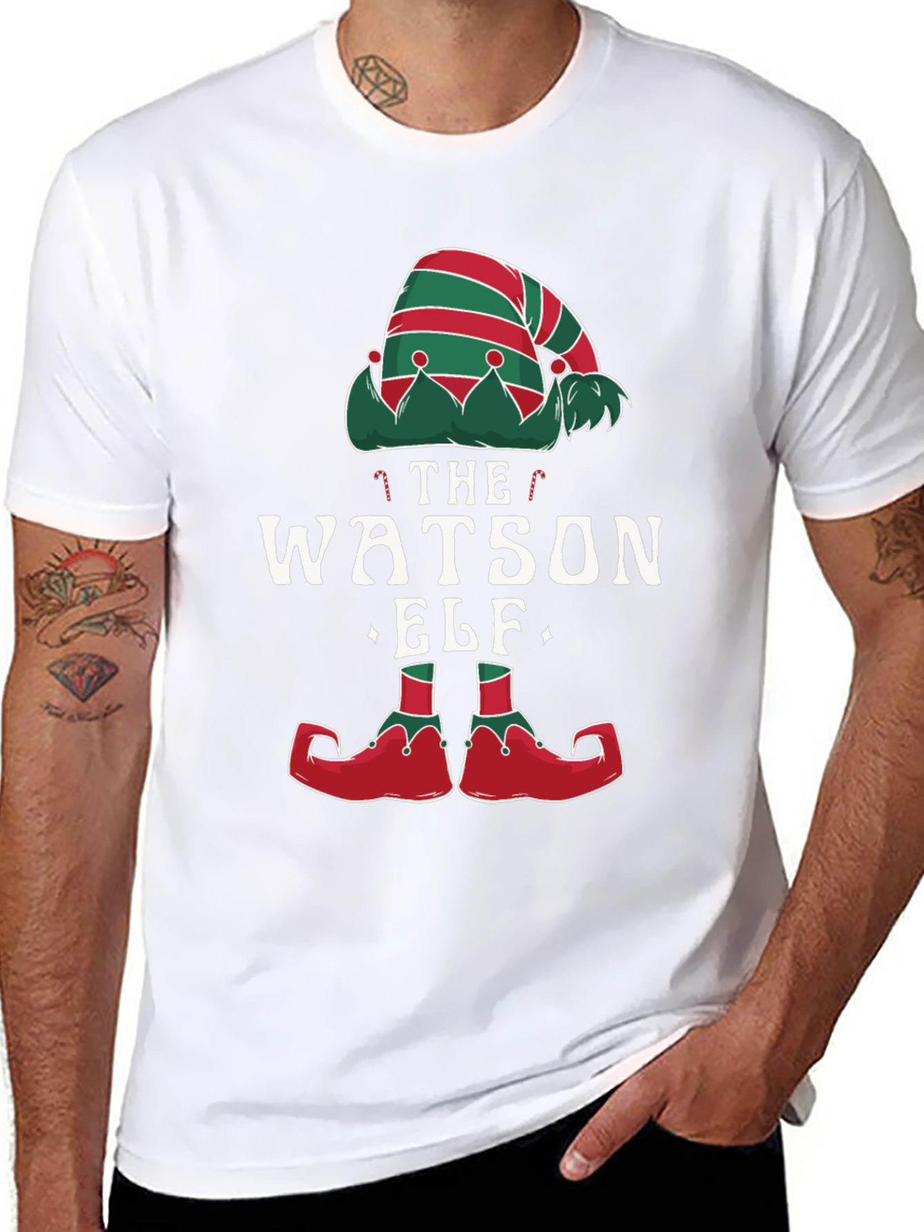 The Watson Elf Christmas T-Shirt - Festive Holiday Apparel