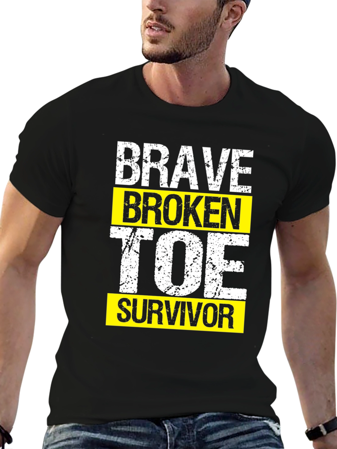 Brave Broken Toe Survivor Graphic T-Shirt