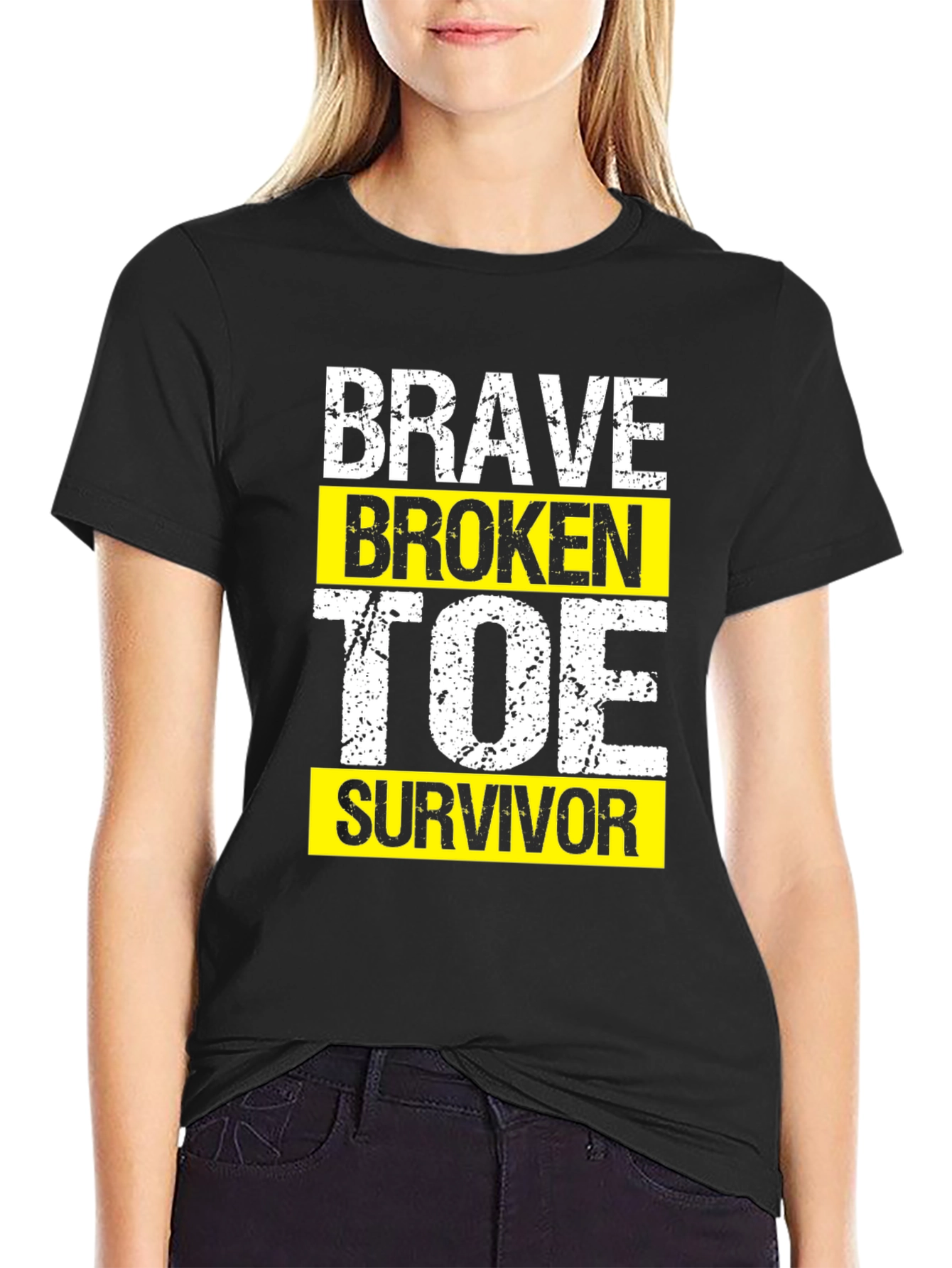 Brave Broken Toe Survivor Graphic T-Shirt