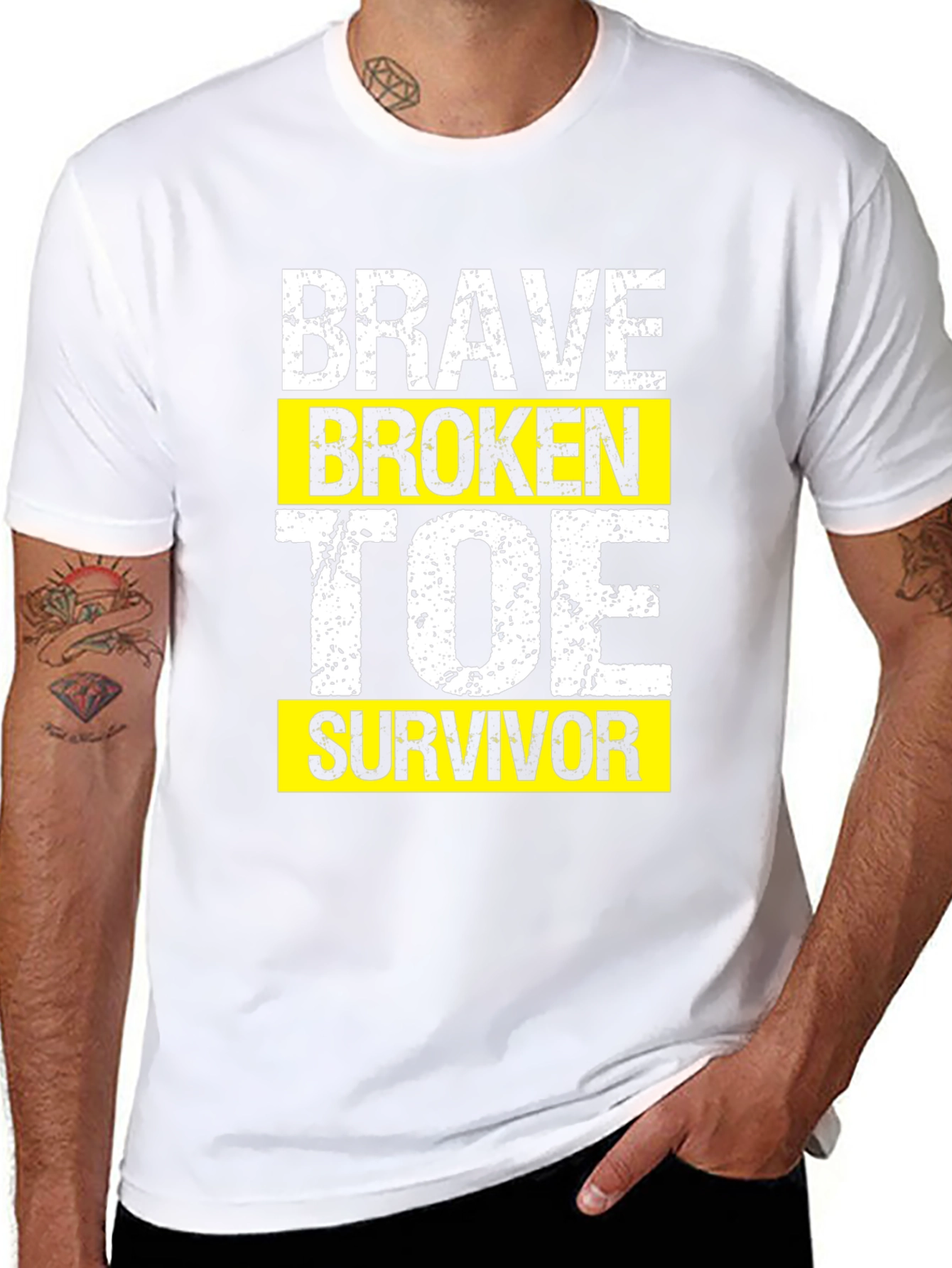 Brave Broken Toe Survivor Graphic T-Shirt