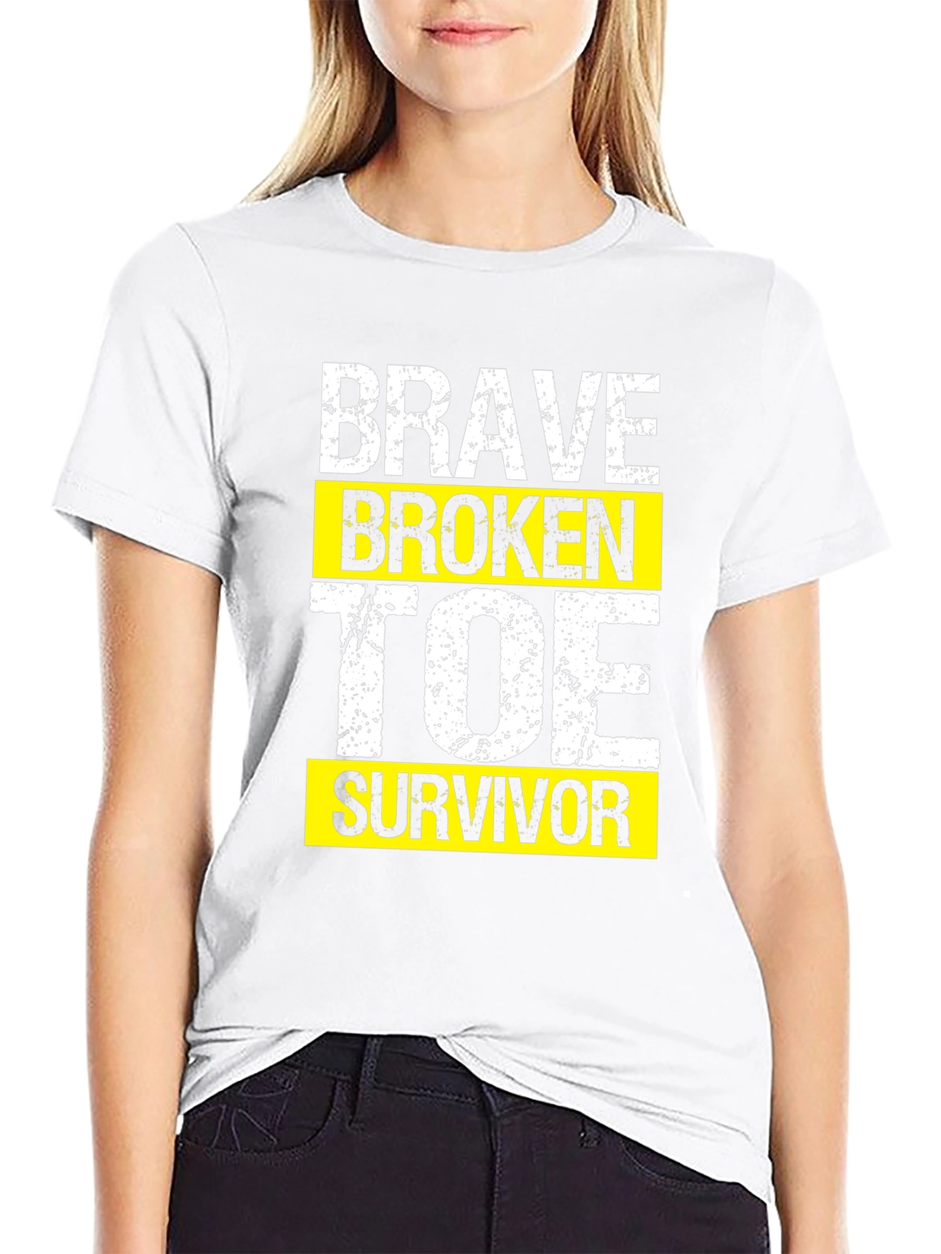 Brave Broken Toe Survivor Graphic T-Shirt