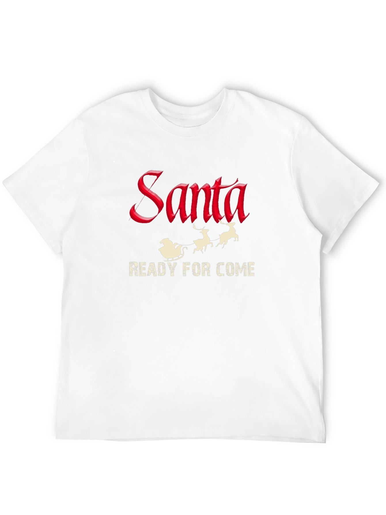 Santa Ready For Come Black T-Shirt