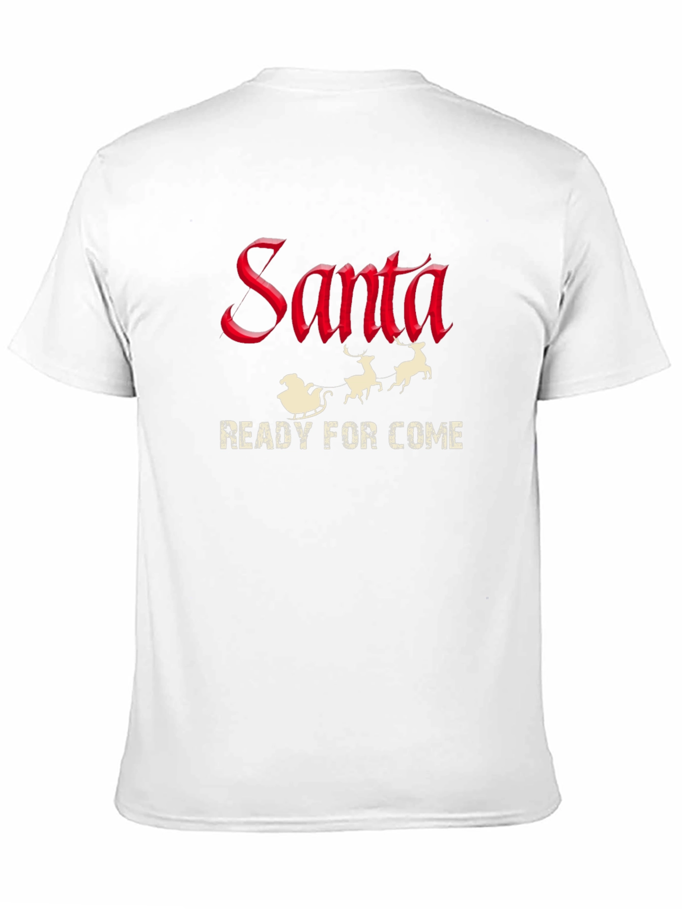 Santa Ready For Come Black T-Shirt
