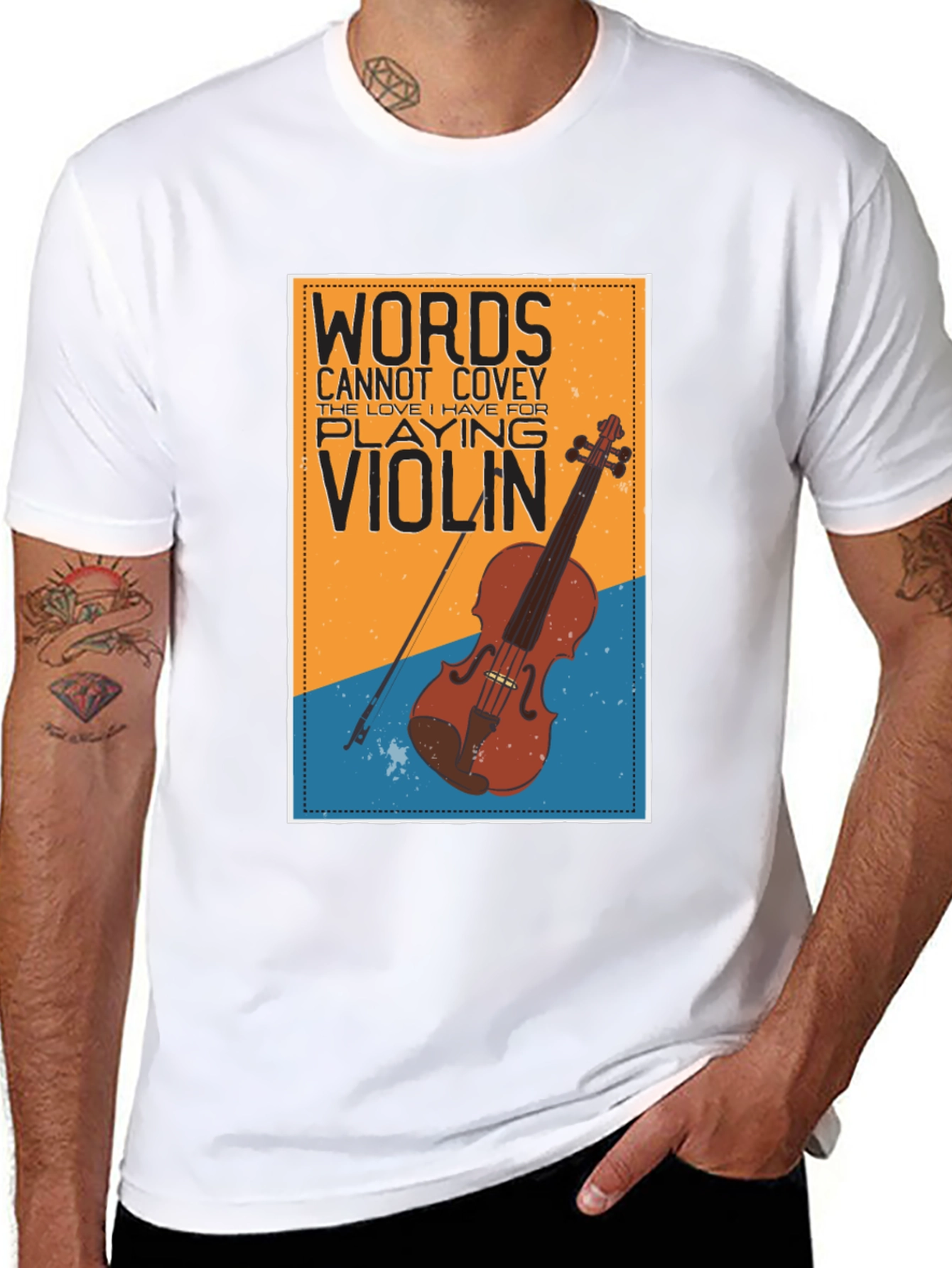 Words Cannot Covey Violin T-Shirt
