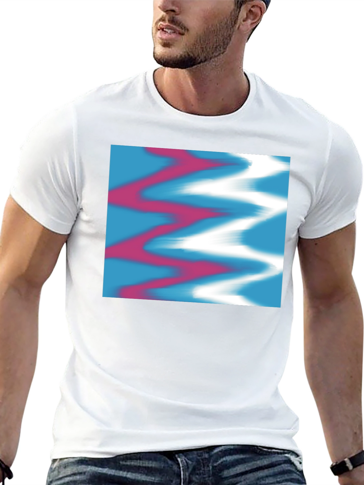 Modern Art Graphic Tee - Stylish Black T-Shirt