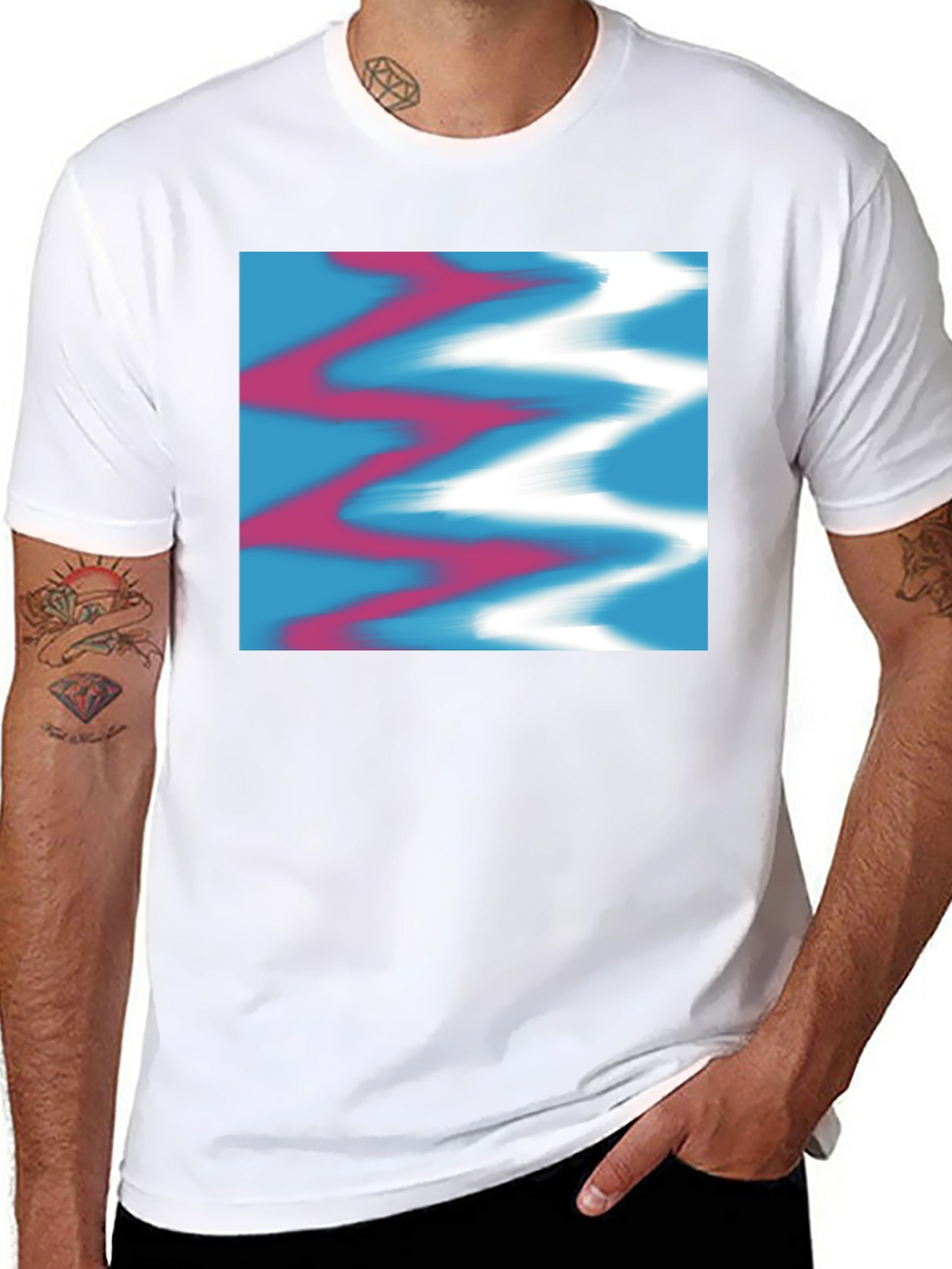 Modern Art Graphic Tee - Stylish Black T-Shirt