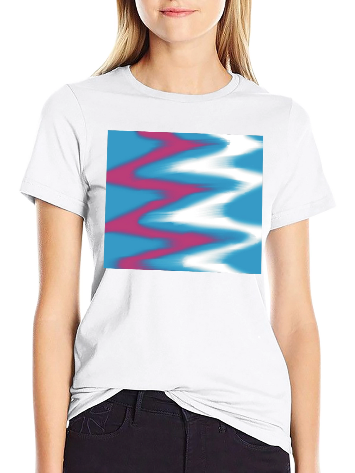 Modern Art Graphic Tee - Stylish Black T-Shirt