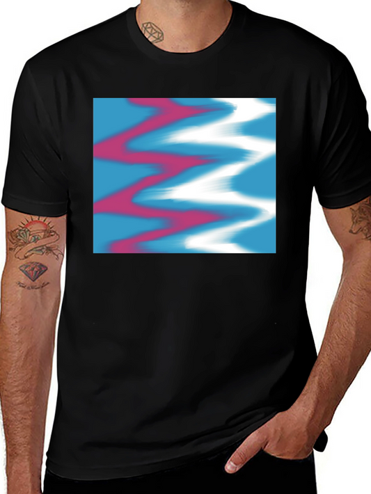 Modern Art Graphic Tee - Stylish Black T-Shirt