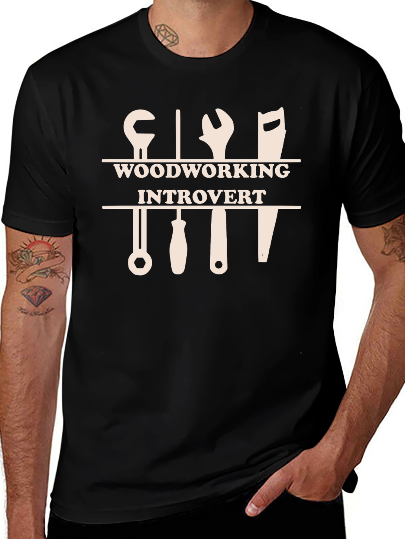 Woodworking Introvert Graphic T-Shirt