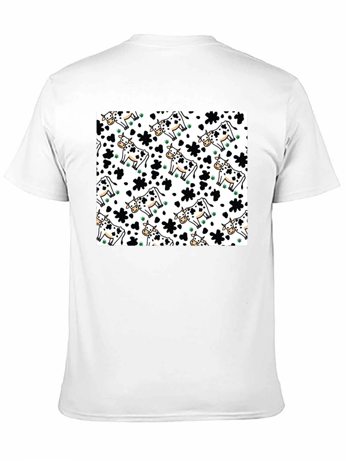 Cow Pattern Crew Neck T-Shirt