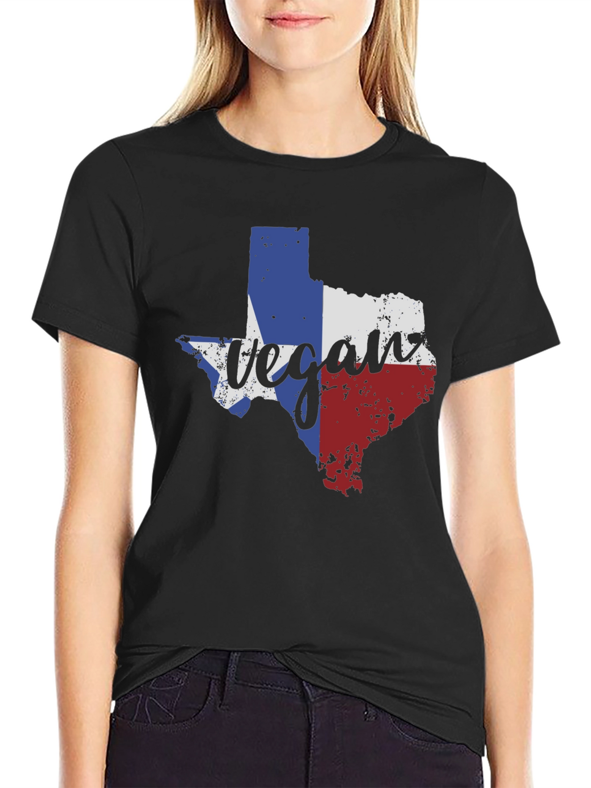 Texas Vegan T-Shirt State Pride Vegetarian Tee
