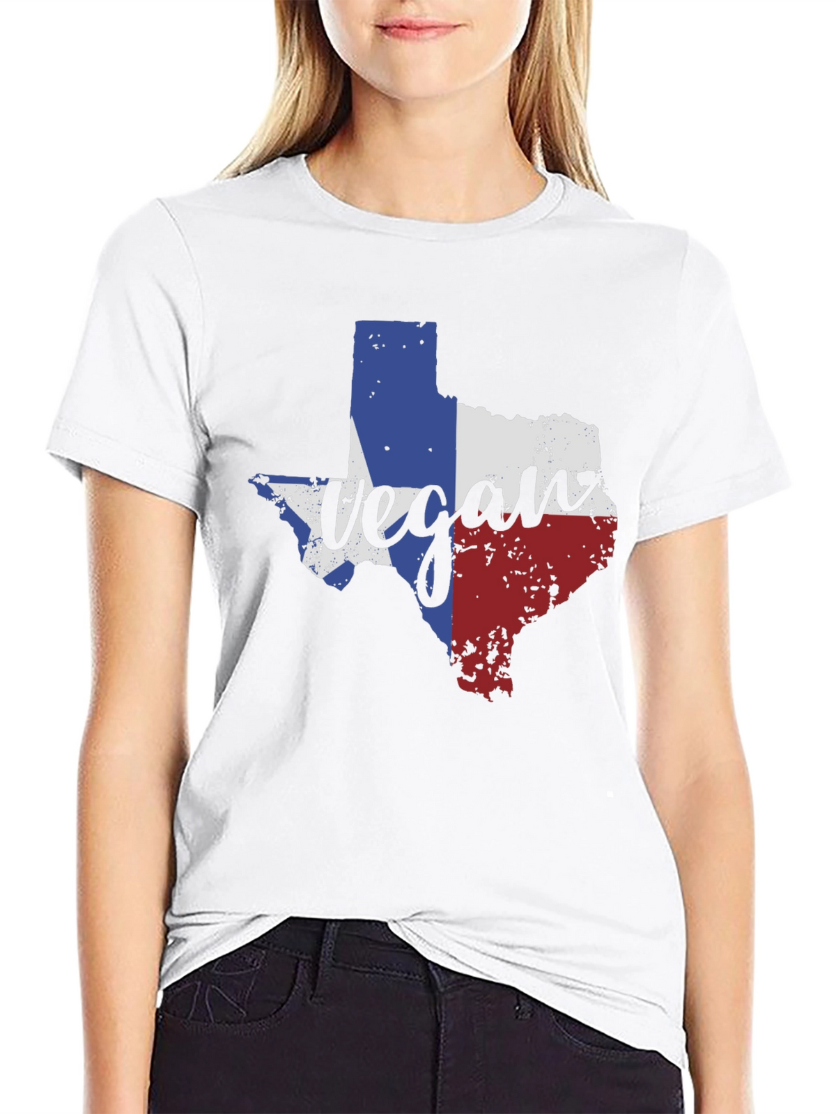 Texas Vegan T-Shirt State Pride Vegetarian Tee
