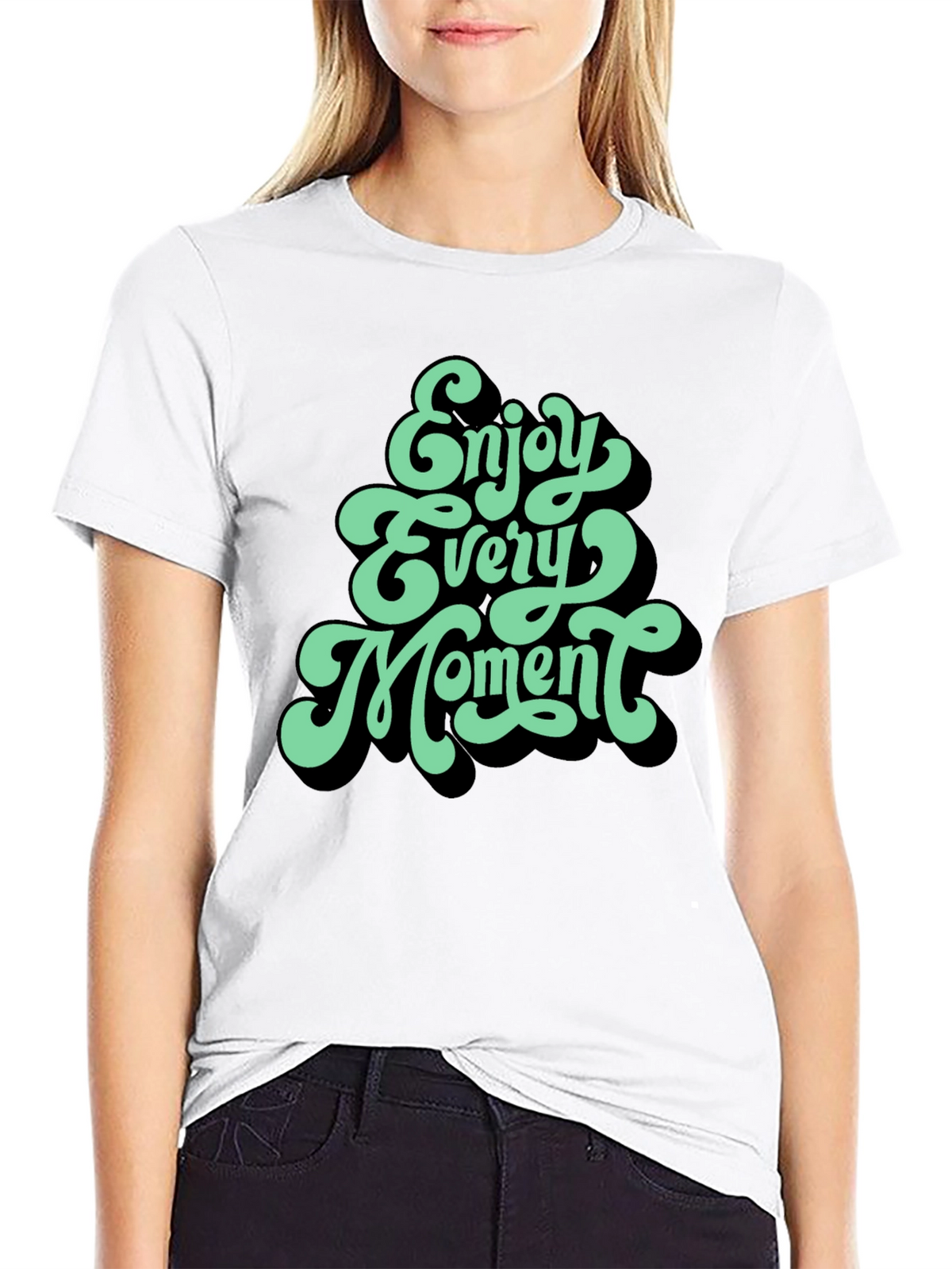 Enjoy Every Moment Graphic Tee - Black