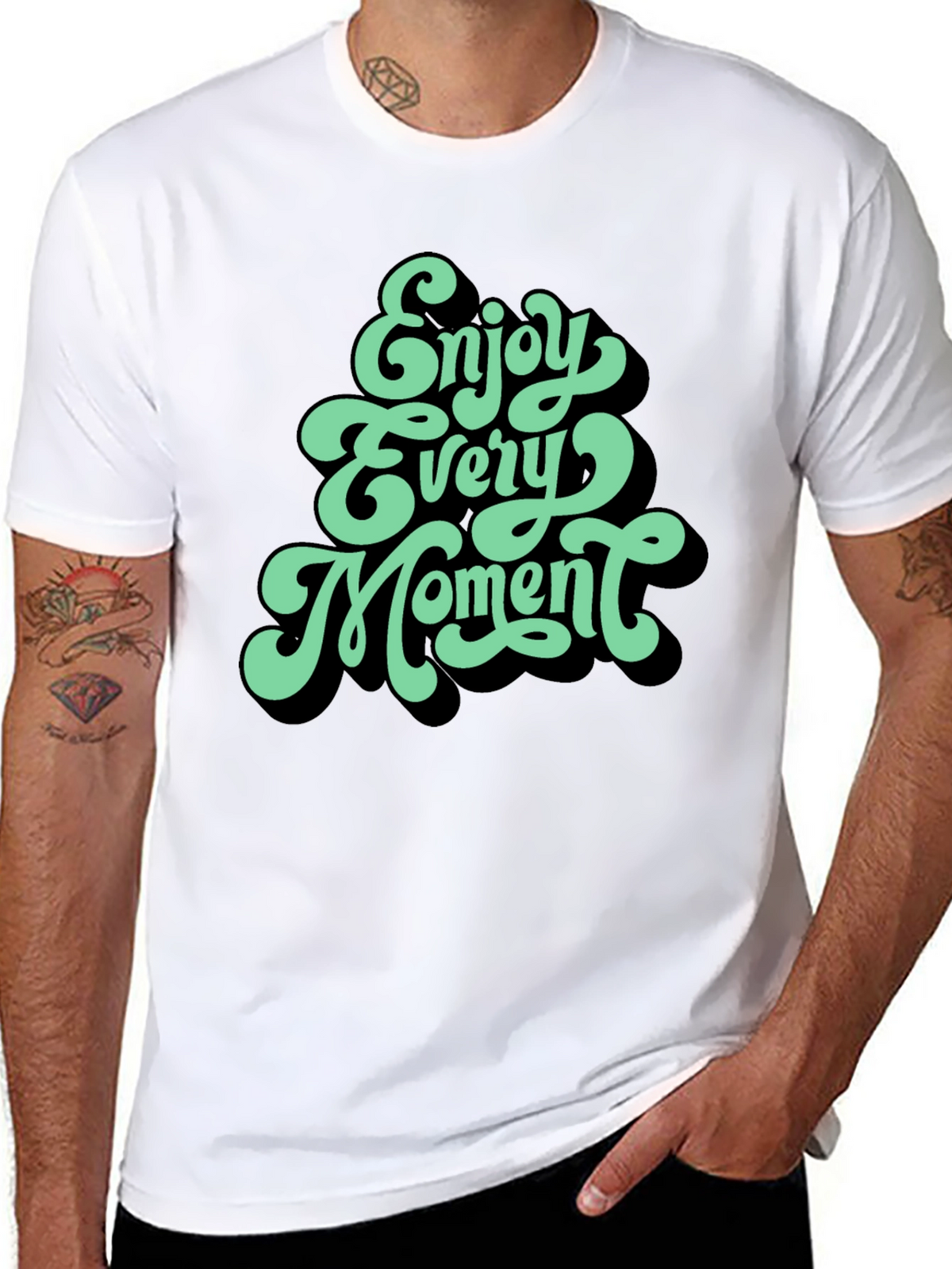Enjoy Every Moment Graphic Tee - Black