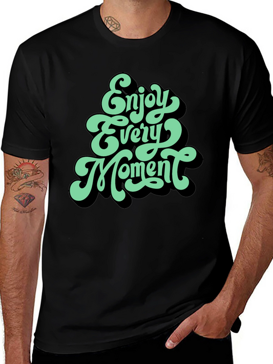 Enjoy Every Moment Graphic Tee - Black