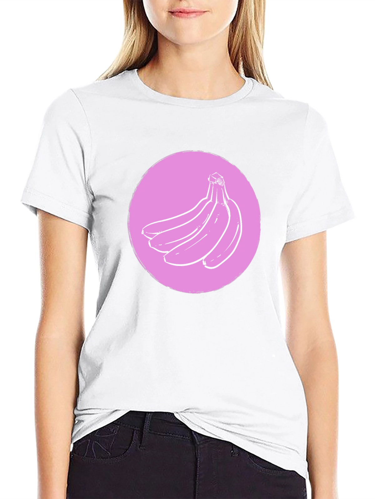 Banana Graphic T-Shirt - Black Crew Neck Tee