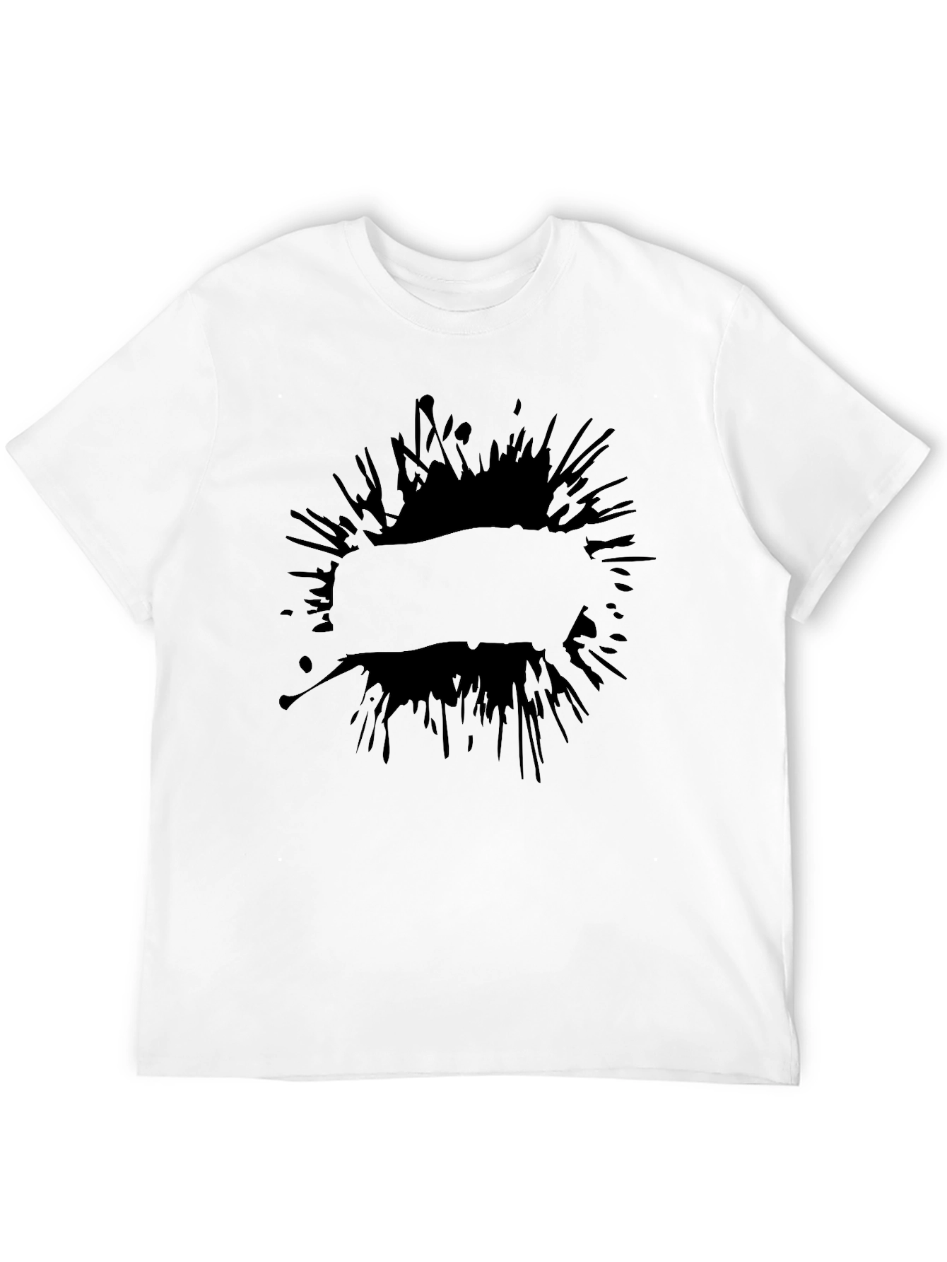 Mens Black Splatter Graphic Tee - Casual Style