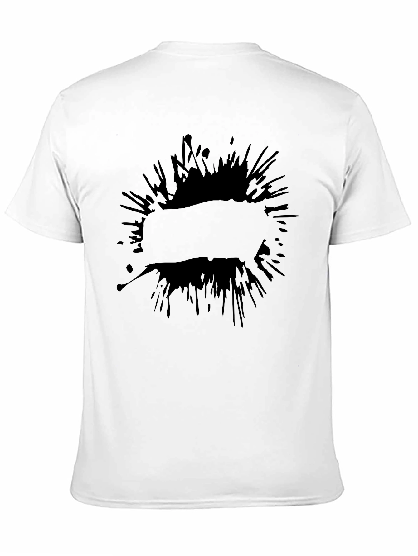 Mens Black Splatter Graphic Tee - Casual Style