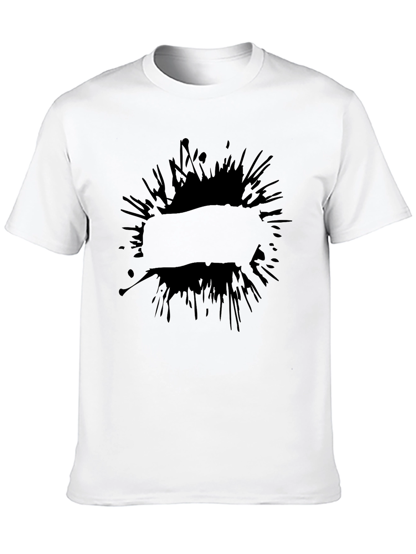 Mens Black Splatter Graphic Tee - Casual Style