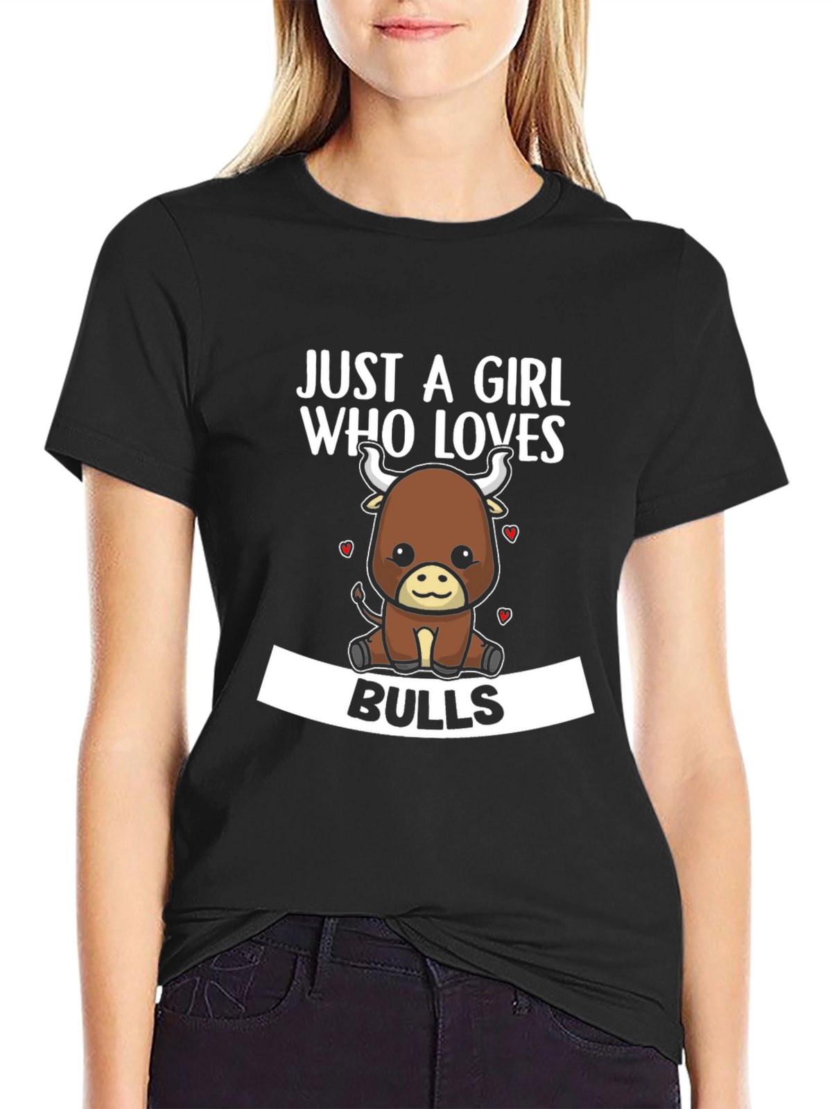 Just A Girl Who Loves Bulls T-Shirt
