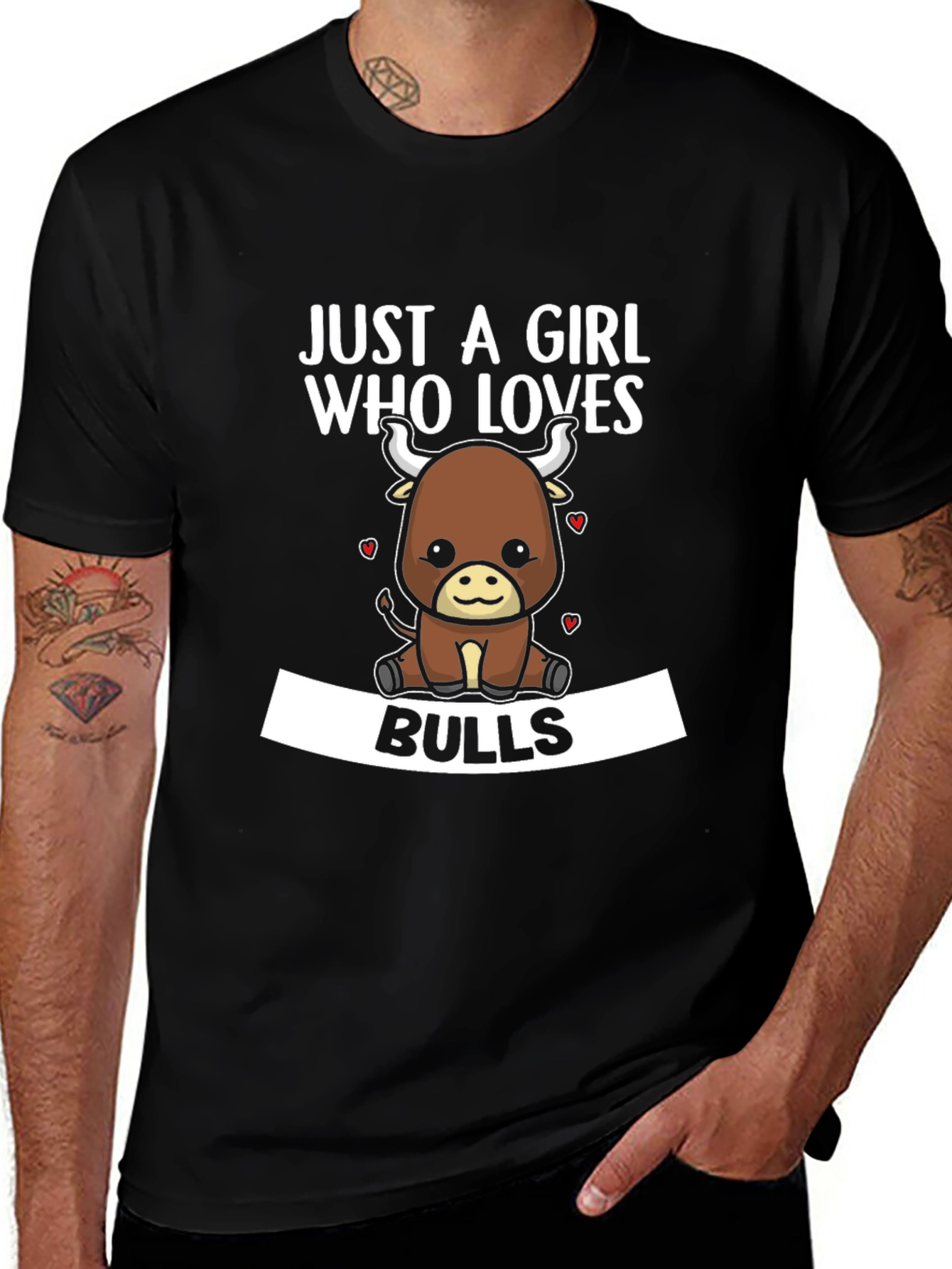 Just A Girl Who Loves Bulls T-Shirt