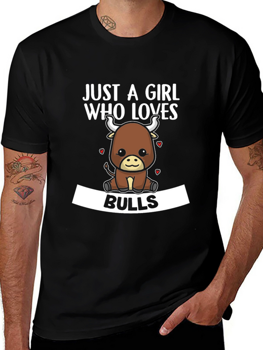 Just A Girl Who Loves Bulls T-Shirt