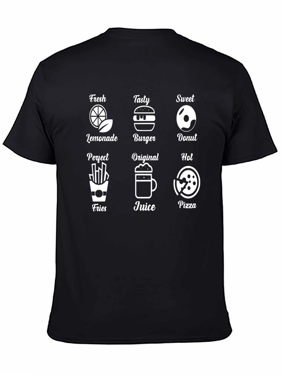 Mens Black Food Icon T-Shirt