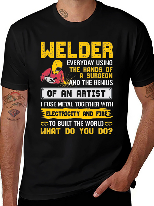 Welder Artist T-Shirt - Build the World